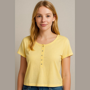LIVOM BUTTERY YELLOW TOP SIZE SMALL OVERSIZED